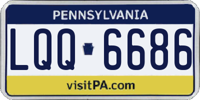PA license plate LQQ6686