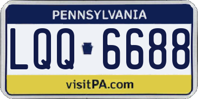 PA license plate LQQ6688