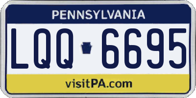PA license plate LQQ6695