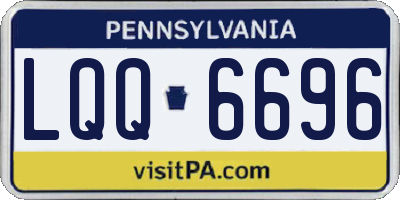 PA license plate LQQ6696