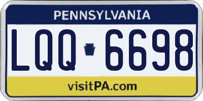PA license plate LQQ6698