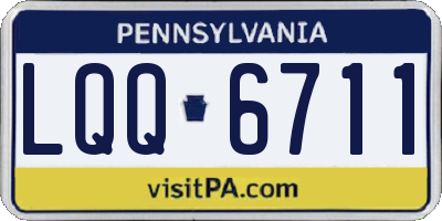 PA license plate LQQ6711