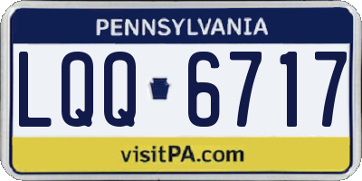 PA license plate LQQ6717