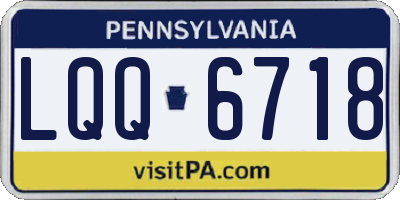 PA license plate LQQ6718