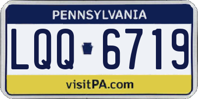PA license plate LQQ6719
