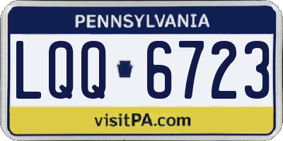 PA license plate LQQ6723