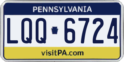 PA license plate LQQ6724