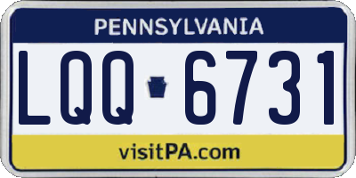 PA license plate LQQ6731