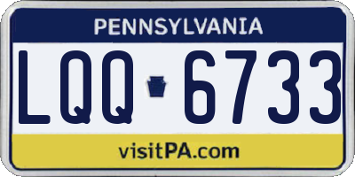 PA license plate LQQ6733