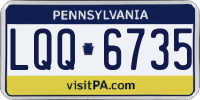 PA license plate LQQ6735