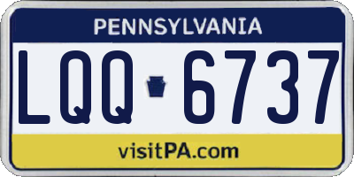 PA license plate LQQ6737