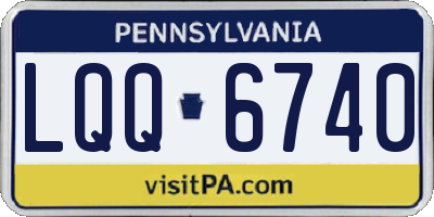 PA license plate LQQ6740