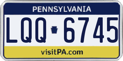 PA license plate LQQ6745