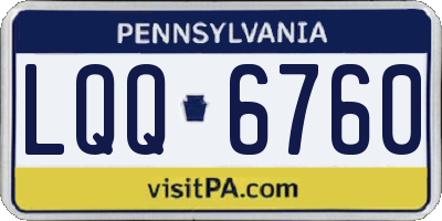 PA license plate LQQ6760