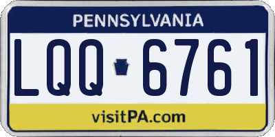 PA license plate LQQ6761