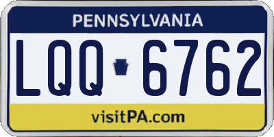 PA license plate LQQ6762
