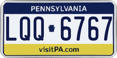 PA license plate LQQ6767