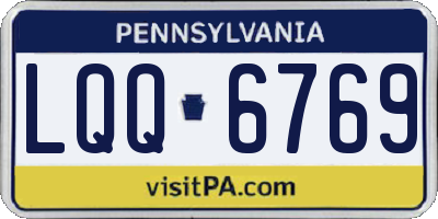 PA license plate LQQ6769