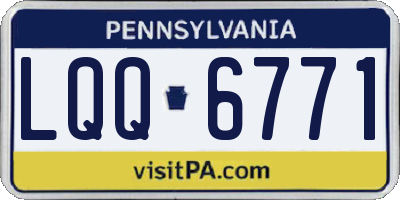 PA license plate LQQ6771