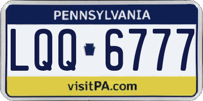 PA license plate LQQ6777
