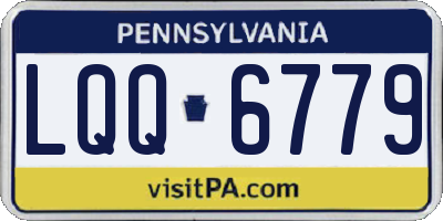 PA license plate LQQ6779