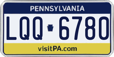 PA license plate LQQ6780