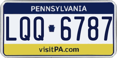 PA license plate LQQ6787
