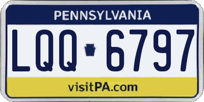 PA license plate LQQ6797