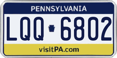 PA license plate LQQ6802
