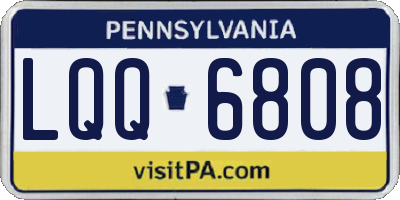 PA license plate LQQ6808