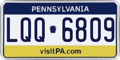 PA license plate LQQ6809