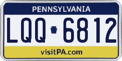 PA license plate LQQ6812