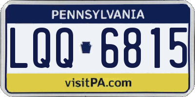 PA license plate LQQ6815