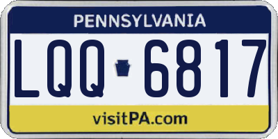 PA license plate LQQ6817