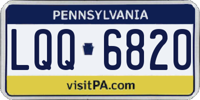 PA license plate LQQ6820