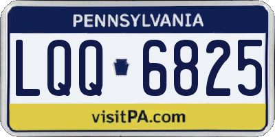 PA license plate LQQ6825