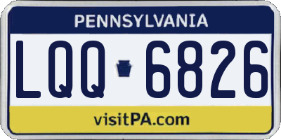PA license plate LQQ6826