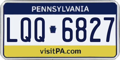 PA license plate LQQ6827