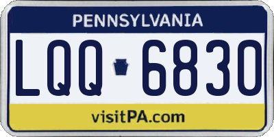PA license plate LQQ6830