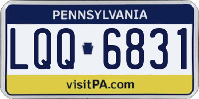 PA license plate LQQ6831
