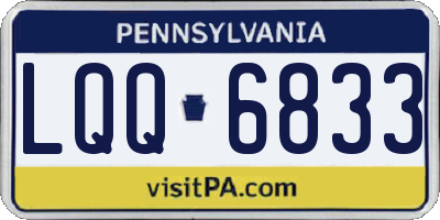 PA license plate LQQ6833