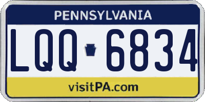 PA license plate LQQ6834