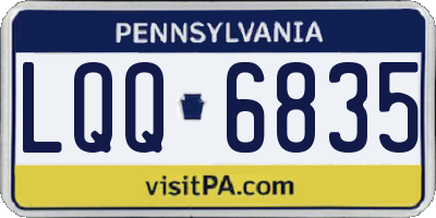 PA license plate LQQ6835