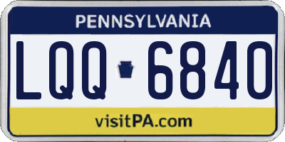 PA license plate LQQ6840