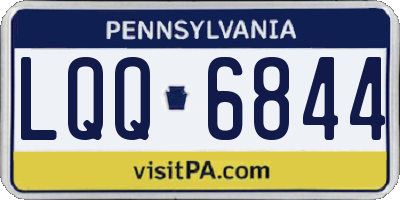PA license plate LQQ6844