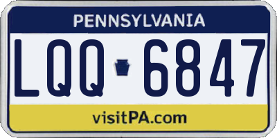 PA license plate LQQ6847