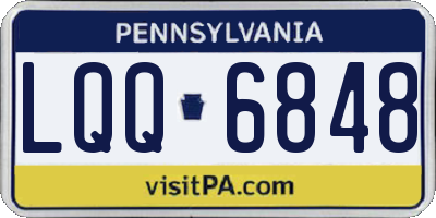 PA license plate LQQ6848