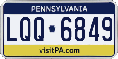 PA license plate LQQ6849