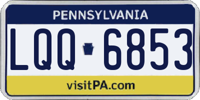 PA license plate LQQ6853