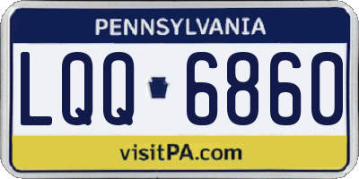 PA license plate LQQ6860